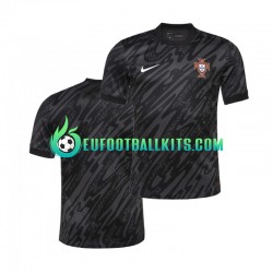 Portugal Goalkeeper Blackcolor Away Football Shirts Euro 2024 Men LS
