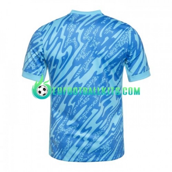 Portugal Goalkeeper Bluecolor Third Football Shirts Euro 2024 Men LS