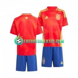 Spain Redcolor Home Football Shirts Euro 2024 Kids LS