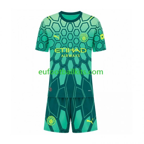 Manchester City Goalkeeper Home Football Shirts 2026-2027 Kids LS