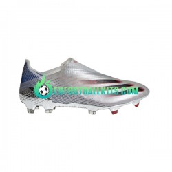 Adidas Football Boots X GHOSTED FG Showpiece Silver Blackcolor Redcolor