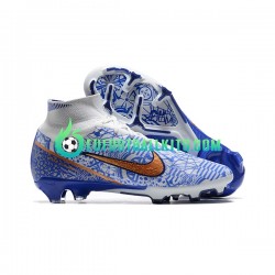 Nike Football Boots Air Zoom Mercurial Superfly IX Elite FG Bluecolor Whitecolor Goldcolor