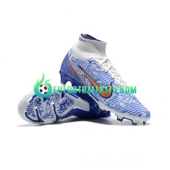 Nike Football Boots Air Zoom Mercurial Superfly IX Elite FG Bluecolor Whitecolor Goldcolor