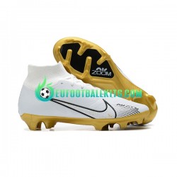 Nike Football Boots Air Zoom Mercurial Superfly IX Elite FG Whitecolor Goldcolor