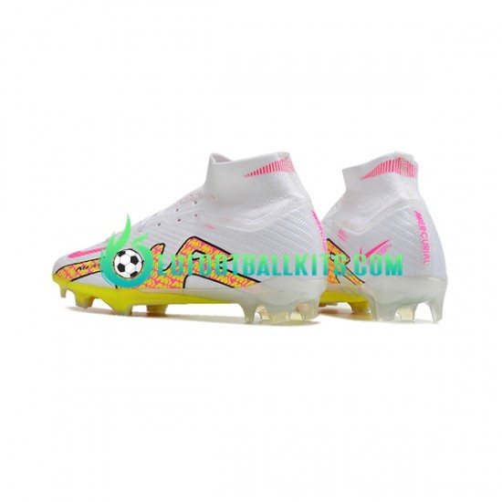 Nike Football Boots Air Zoom Mercurial Superfly IX Elite FG Whitecolor Pinkcolor Yellowcolor