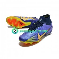 Nike Football Boots Air Zoom Mercurial Superfly IX Elite SG Bluecolor Yellowcolor