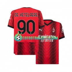 AC Milan Charles De Ketelaere 90 Home Football Shirts 2023-2024 Men LS