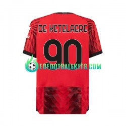 AC Milan Charles De Ketelaere 90 Home Football Shirts 2023-2024 Men LS