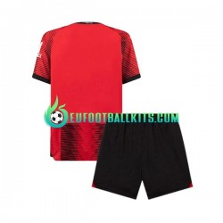 AC Milan Home Football Shirts 2023-2024 Kids LS