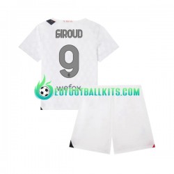 AC Milan Olivier Giroud 9 Away Football Shirts 2023-2024 Kids LS