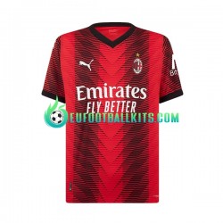 AC Milan Olivier Giroud 9 Home Football Shirts 2023-2024 Kids LS
