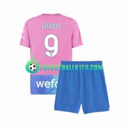 AC Milan Olivier Giroud 9 Third Football Shirts 2023-2024 Kids LS