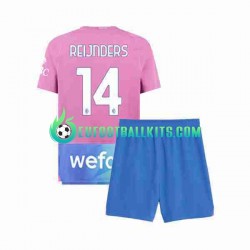 AC Milan Tijjani Reijnders 14 Third Football Shirts 2023-2024 Kids LS