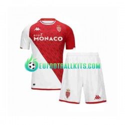 AS Monaco Home Football Shirts 2023-2024 Kids LS