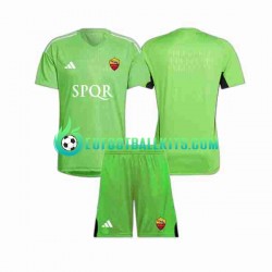 AS Roma Goalkeeper Away Football Shirts 2023-2024 Kids LS