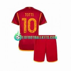 AS Roma Totti 10 Home Football Shirts 2023-2024 Kids LS