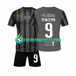 Al-Ittihad Benzema 9 Away Football Shirts 2022-2023 Kids LS