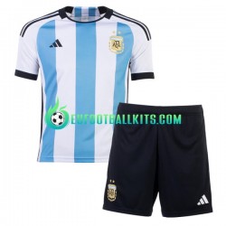 Argentina Home Football Shirts World Cup 2022 Kids LS