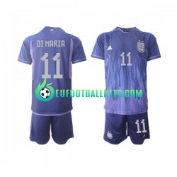 Argentina Di Maria 11 Away Football Shirts World Cup 2022 Kids LS