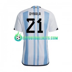 Argentina Dybala 21 Home Football Shirts World Cup 2022 Men LS