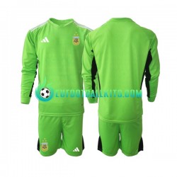 Argentina Goalkeeper Home Football Shirts World Cup 2022 Kids SS