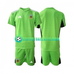 Argentina Goalkeeper Home Football Shirts World Cup 2022 Kids LS