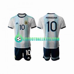 Argentina Maradona 10 Home Football Shirts 2019-2020 Kids LS
