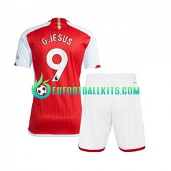 Arsenal Gabriel Jesus 9 Home Football Shirts 2023-2024 Kids LS