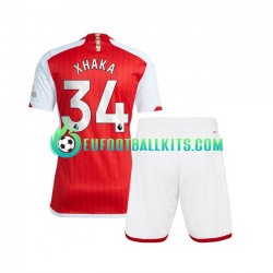 Arsenal Xhaka 34 Home Football Shirts 2023-2024 Kids LS