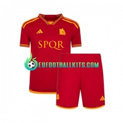 As Roma Home Football Shirts 2023-2024 Kids LS