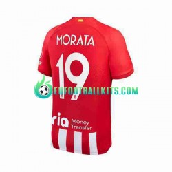 Atletico Madrid Alvaro Morata 19 Home Football Shirts 2023-2024 Men LS