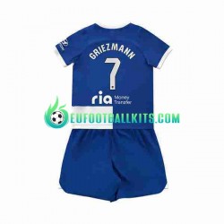 Atletico Madrid Antoine Griezmann 7 Away Football Shirts 2023-2024 Kids LS