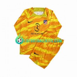 Atletico Madrid Goalkeeper Orangecolor Football Shirts 2023-2024 Kids SS