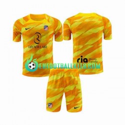 Atletico Madrid Goalkeeper Orangecolor Football Shirts 2023-2024 Kids LS