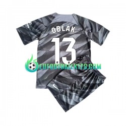 Atletico Madrid Goalkeeper Jan Oblak 13 Home Football Shirts 2023-2024 Kids LS