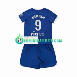 Atletico Madrid Memphis Depay 9 Away Football Shirts 2023-2024 Kids LS