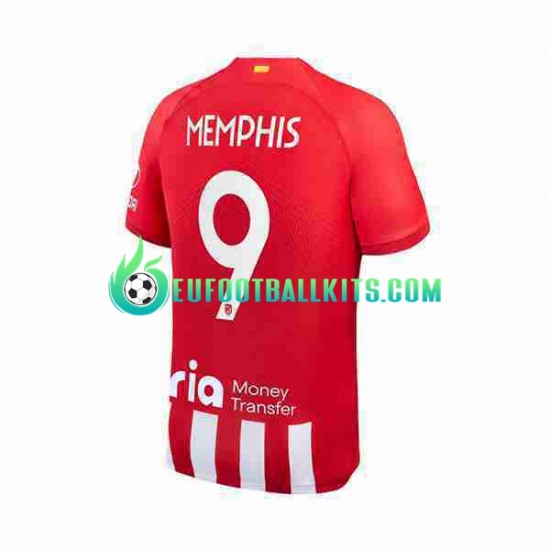 Atletico Madrid Memphis Depay 9 Home Football Shirts 2023-2024 Men LS
