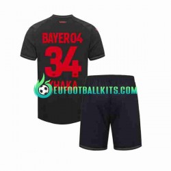Bayer 04 Leverkusen Granit Xhaka 34 Home Football Shirts 2023-2024 Kids LS