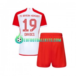 Bayern Munich Alphonso Davies 19 Home Football Shirts 2023-2024 Kids LS
