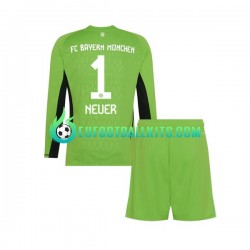 Bayern Munich Goalkeeper Manuel Neuer 1 Away Football Shirts 2023-2024 Kids SS
