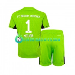 Bayern Munich Goalkeeper Manuel Neuer 1 Away Football Shirts 2023-2024 Kids LS