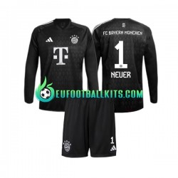 Bayern Munich Goalkeeper Manuel Neuer 1 Home Football Shirts 2023-2024 Kids SS