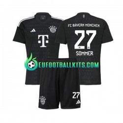 Bayern Munich Goalkeeper Yann Sommer 27 Home Football Shirts 2023-2024 Kids LS