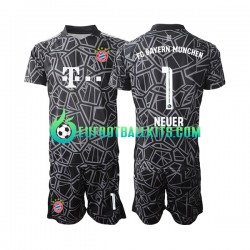Bayern Munich Manuel Neuer 1 Goalkeeper Home Football Shirts 2022-2023 Kids LS