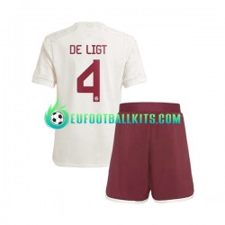Bayern Munich Matthijs de Ligt 4 Third Football Shirts 2023-2024 Kids LS