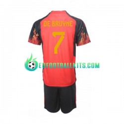 Belgium De Bruyne 7 Home Football Shirts World Cup 2022 Kids LS