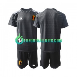 Belgium Goalkeeper Courtois 1 Away Football Shirts 2022 Kids LS