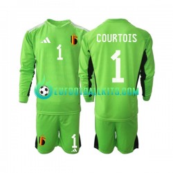 Belgium Goalkeeper Courtois 1 Home Football Shirts 2022 Kids SS