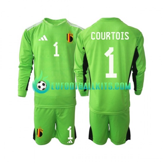 Belgium Goalkeeper Courtois 1 Home Football Shirts 2022 Kids SS