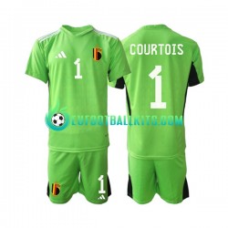 Belgium Goalkeeper Courtois 1 Home Football Shirts 2022 Kids LS
